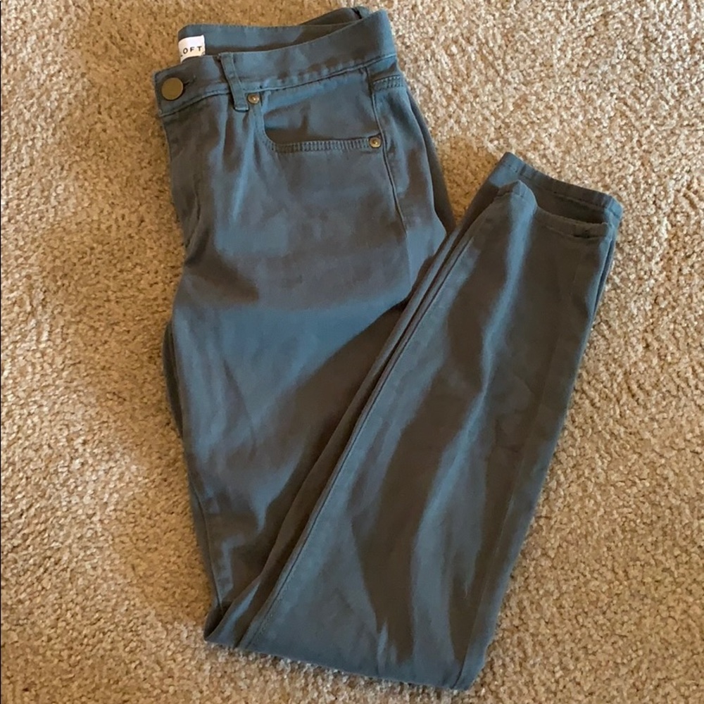 LOFT Army Green Sateen Legging